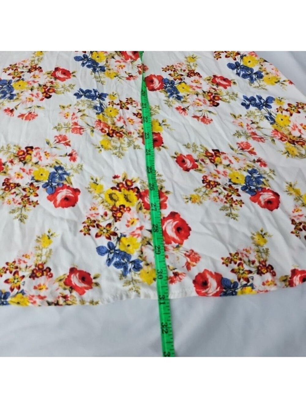 Iris Floral Fit & Flare Sundress Womens L Lace Up Back Cottagecore Boho Mini Dre - Picture 3 of 16
